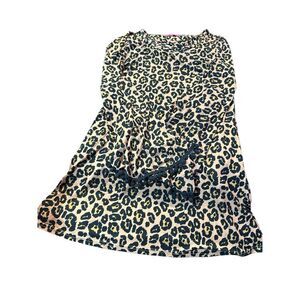 Simply Southern Women's Dress, Size Small Leopard Print,‎ Ruffled Long Sleeves,